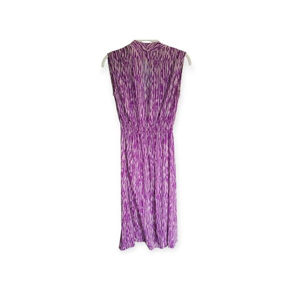 Tucker Silk Zebra Sleeveless Belted Dress Size M - Picture 3 of 9